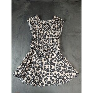 Rebecca Taylor NWT Leopard Print Silk-Feel Rayon Mini Dress